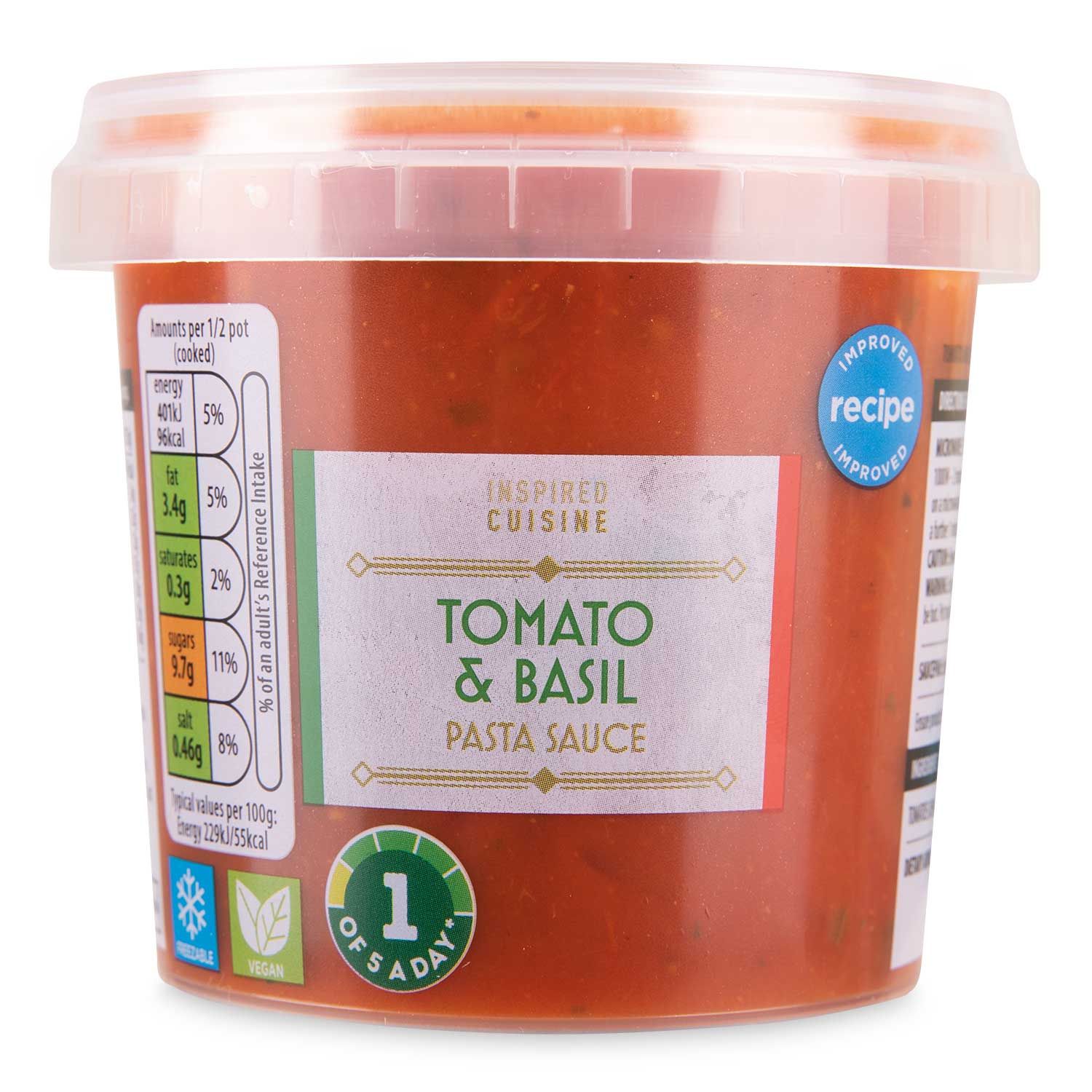 Tomato & Basil Pasta Sauce 350g Inspired Cuisine